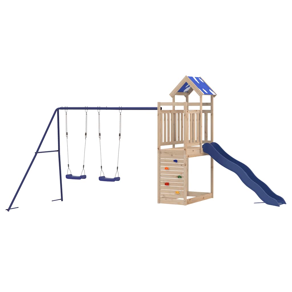 vidaXL Outdoor Playset Solid Wood Pine 3
