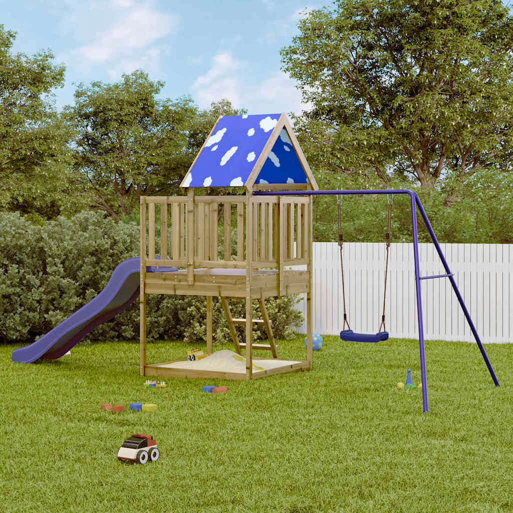 Outdoor Playset Solid Wood Pine Solid impregnated wood