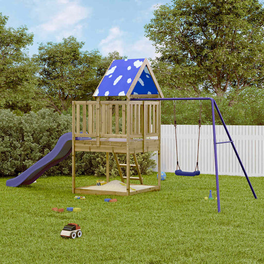 Outdoor Playset Solid Wood Pine Solid impregnated wood