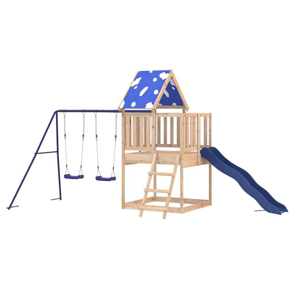 vidaXL Outdoor Playset Solid Wood Pine 3