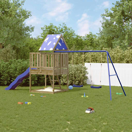 Outdoor Playset Solid Wood Pine Solid impregnated wood