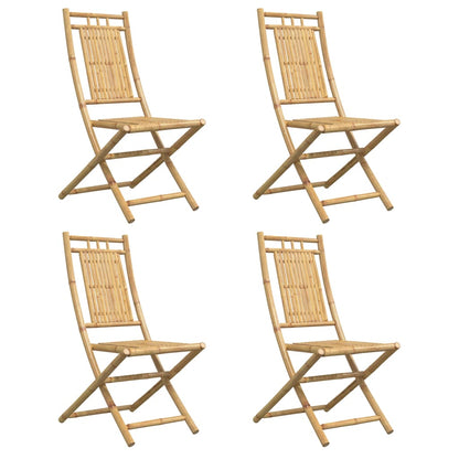 vidaXL Folding Chairs 4 pcs 46x66x99 cm Bamboo 4