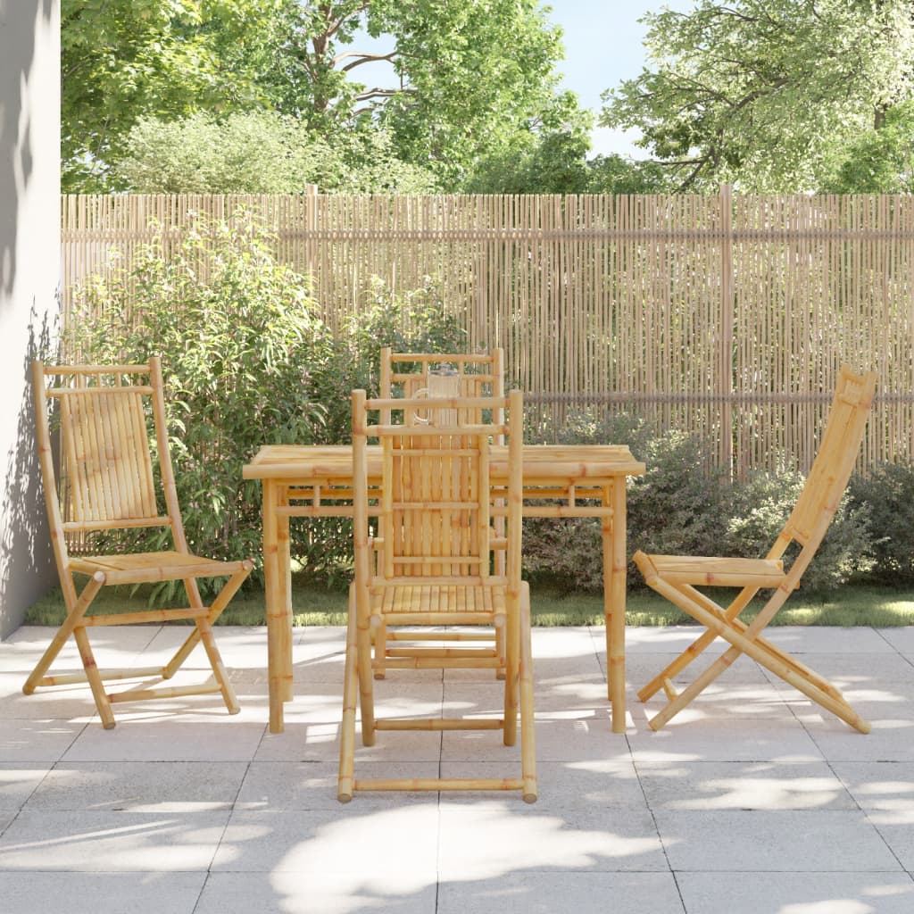 vidaXL Folding Chairs 4 pcs 46x66x99 cm Bamboo 1