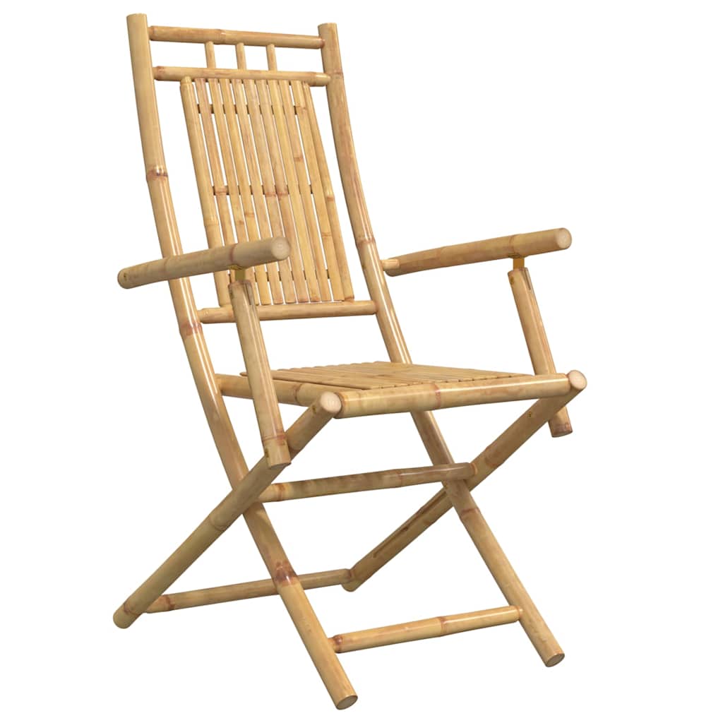 vidaXL Folding Chairs 4 pcs 53x66x99 cm Bamboo 3