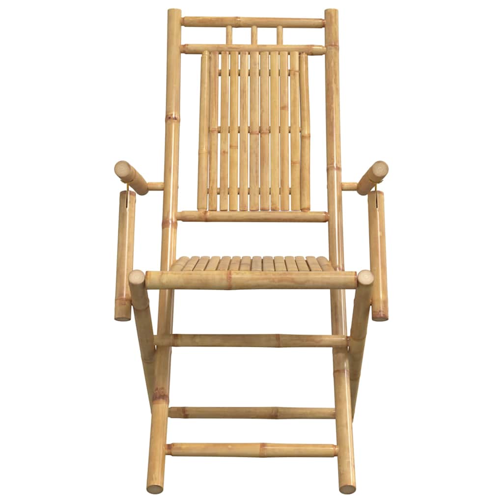 vidaXL Folding Chairs 4 pcs 53x66x99 cm Bamboo 5