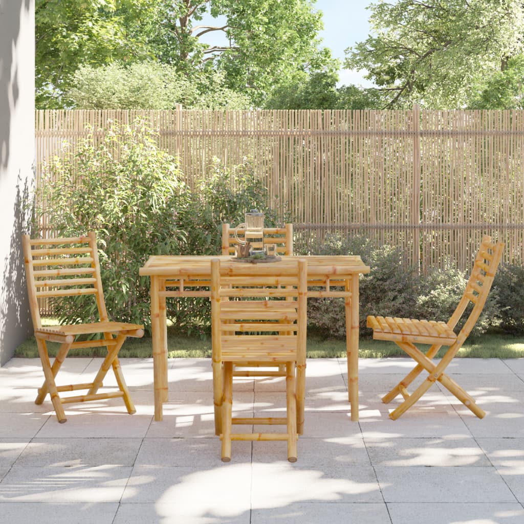 vidaXL Folding Chairs 4 pcs 43x54x88 cm Bamboo 1