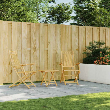 vidaXL 3 Piece Bistro Set Bamboo 3