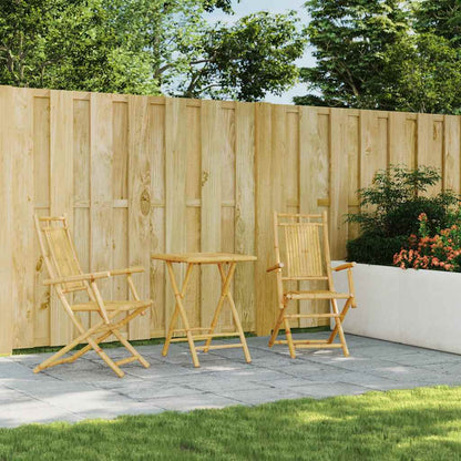 vidaXL 3 Piece Bistro Set Bamboo 3