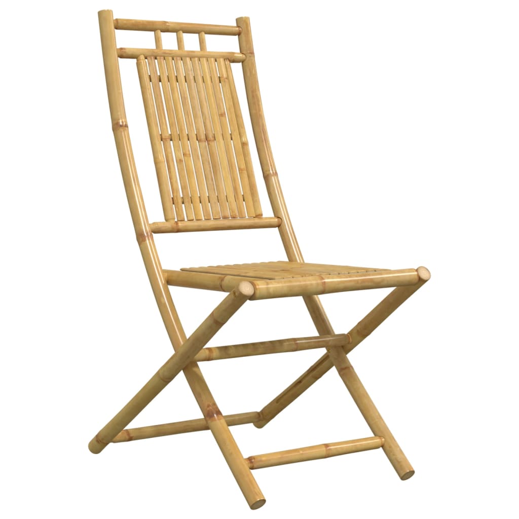 vidaXL 5 Piece Garden Dining Set Bamboo 6