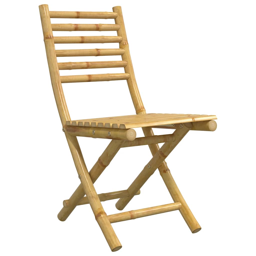 vidaXL 5 Piece Garden Dining Set Bamboo 6