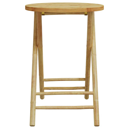vidaXL 3 Piece Bistro Set Bamboo 6