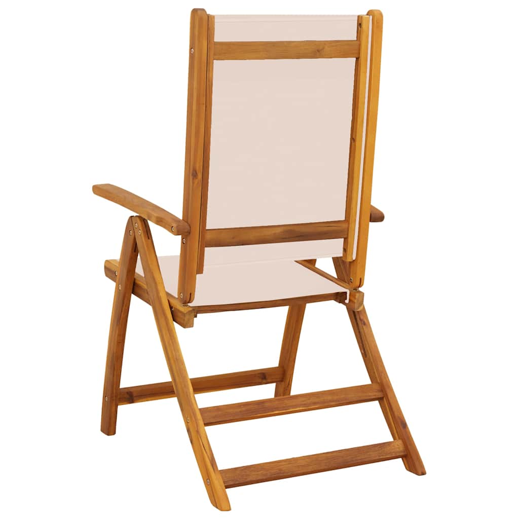 vidaXL Folding Chairs 4 pcs Solid Wood Acacia and Textilene 4