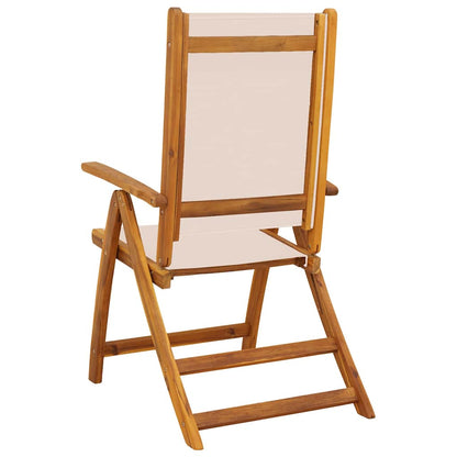 vidaXL Folding Chairs 4 pcs Solid Wood Acacia and Textilene 4