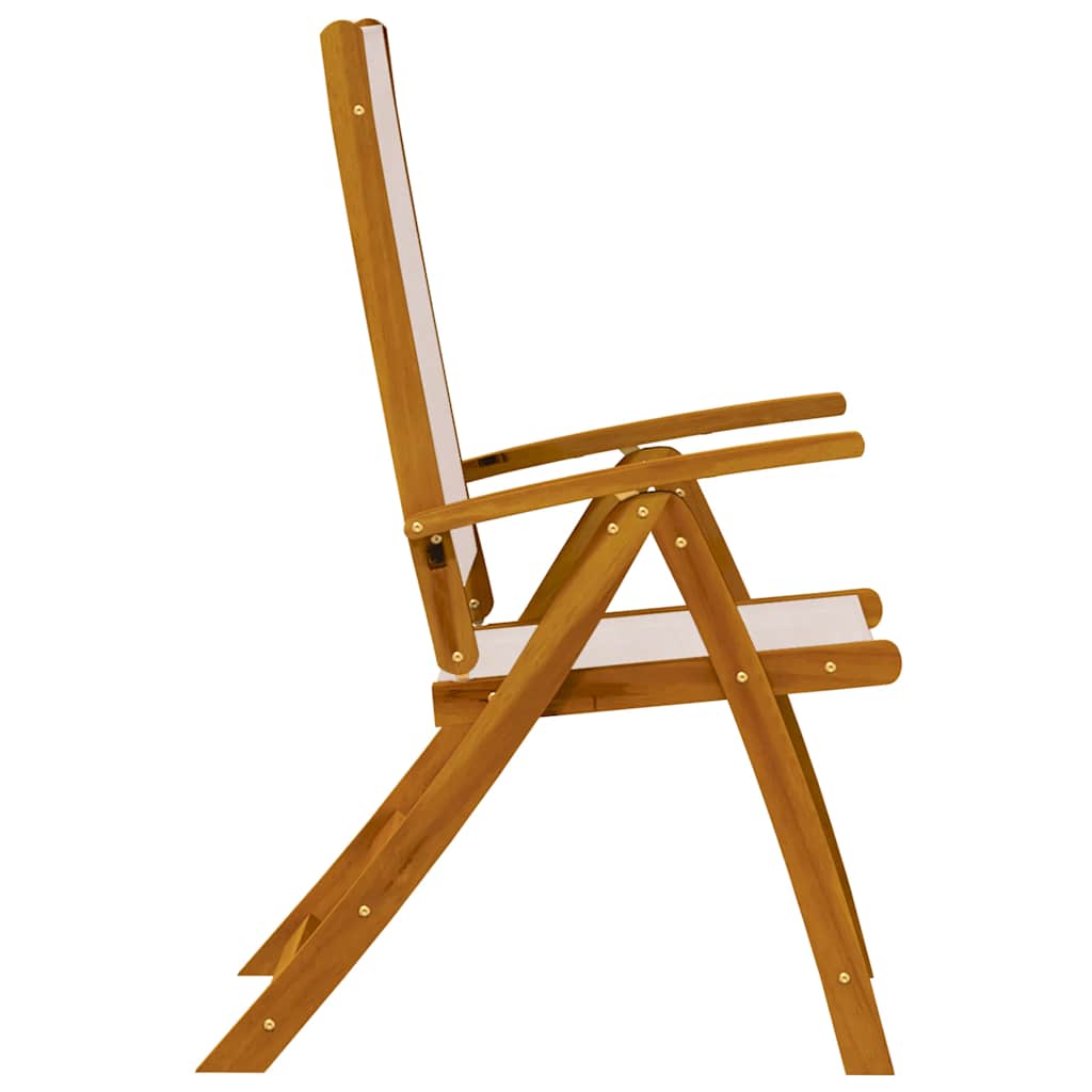 vidaXL Folding Chairs 4 pcs Solid Wood Acacia and Textilene 5