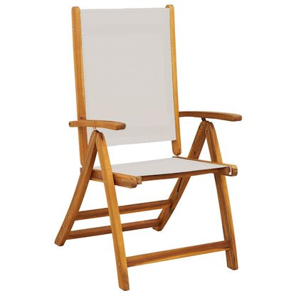 vidaXL Folding Chairs 4 pcs Solid Wood Acacia and Textilene 3