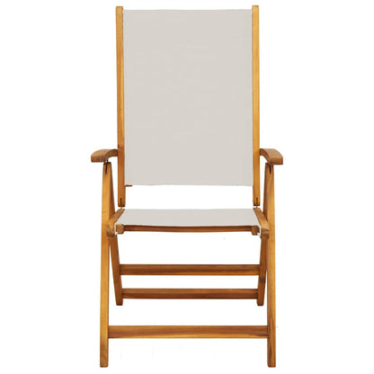 vidaXL Folding Chairs 4 pcs Solid Wood Acacia and Textilene 4