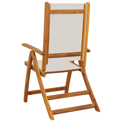 vidaXL Folding Chairs 4 pcs Solid Wood Acacia and Textilene 5