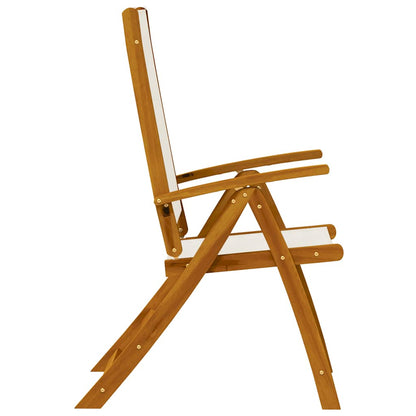 vidaXL Folding Chairs 4 pcs Solid Wood Acacia and Textilene 6