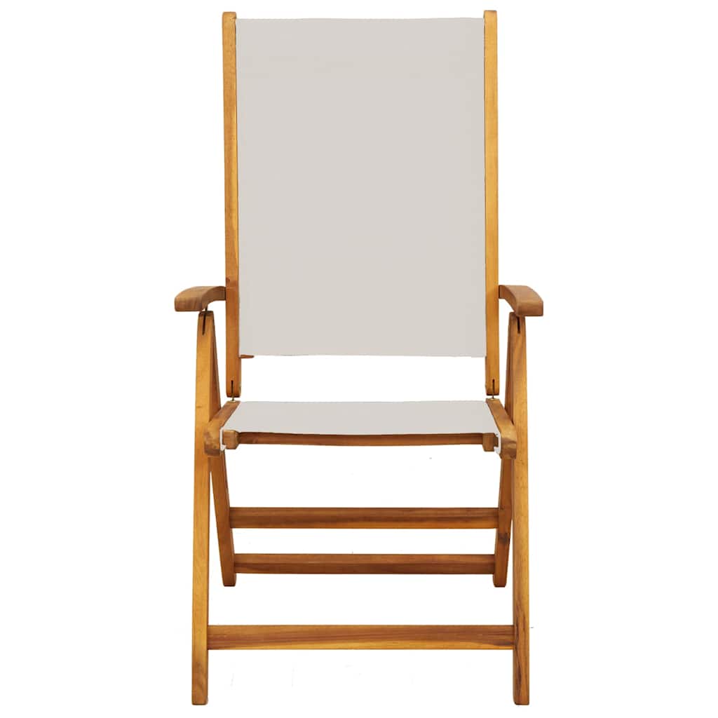vidaXL Folding Chairs 6 pcs Solid Wood Acacia and Textilene 4