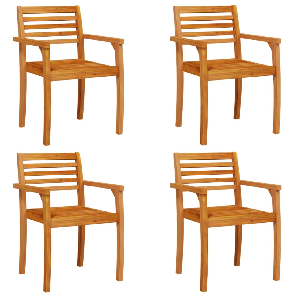 vidaXL Garden Chairs 4 pcs 59x55x85 cm Solid Wood Acacia 2