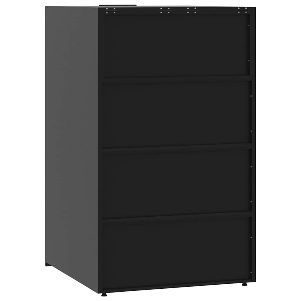 vidaXL Wheelie Bin Storage for 2 Bins Black 138x79x117 cm Steel 6