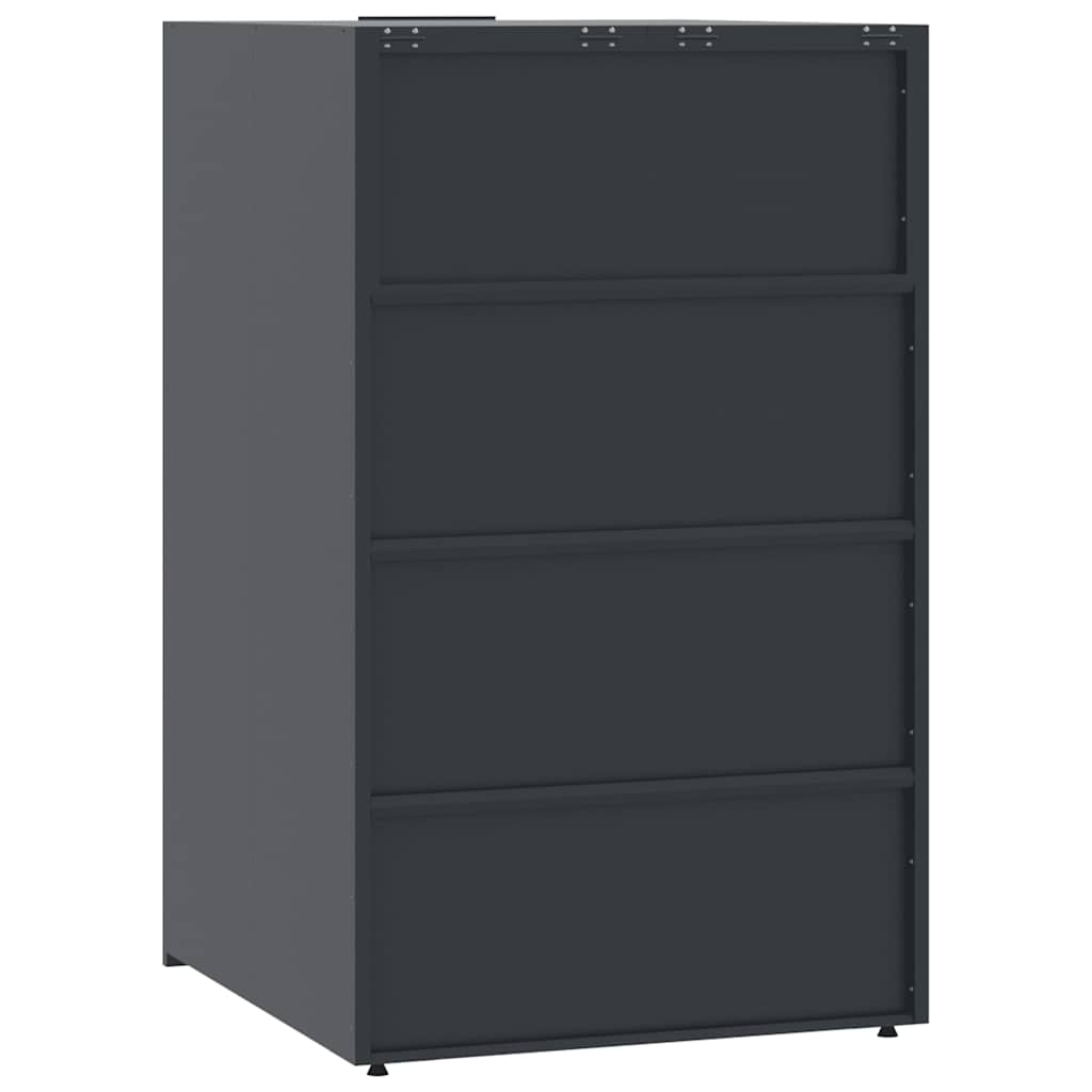 vidaXL Wheelie Bin Storage for 2 Bins Anthracite 138x79x117 cm Steel 6