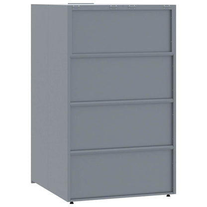 vidaXL Wheelie Bin Storage for 2 Bins Grey 138x79x117 cm Steel 6