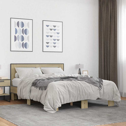 Bed Frame without Mattress Length 190 cm Sonoma oak 140 cm
