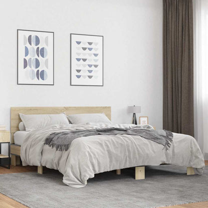 Bed Frame without Mattress Length 200 cm Sonoma oak 160 cm