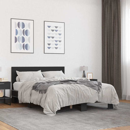 Bed Frame without Mattress Length 190 cm Black 140 cm