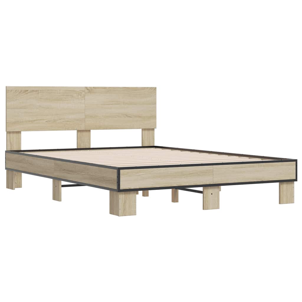 Bed Frame without Mattress Length 190 cm Sonoma oak 140 cm
