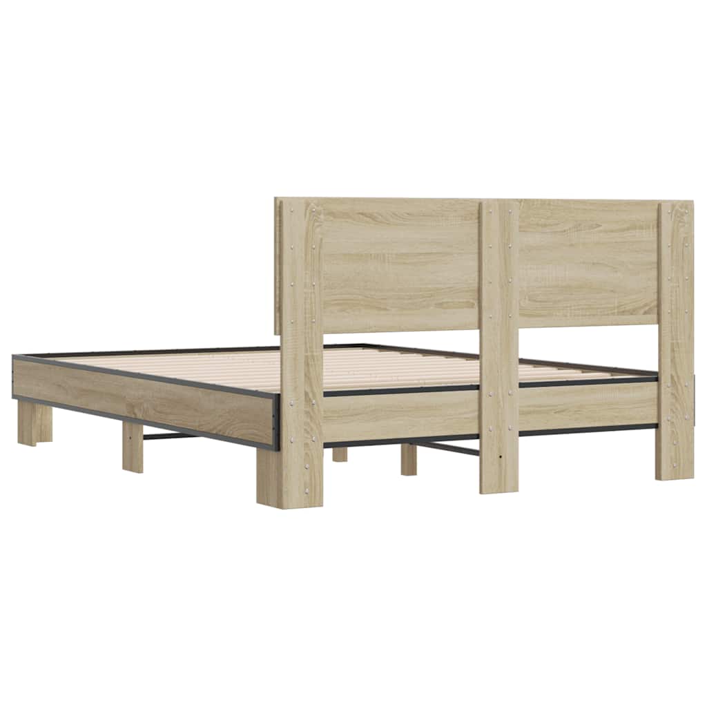 Bed Frame without Mattress Length 190 cm Sonoma oak 140 cm