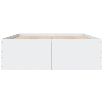 Bed Frame without Mattress 120x200 cm Height 45 cm White