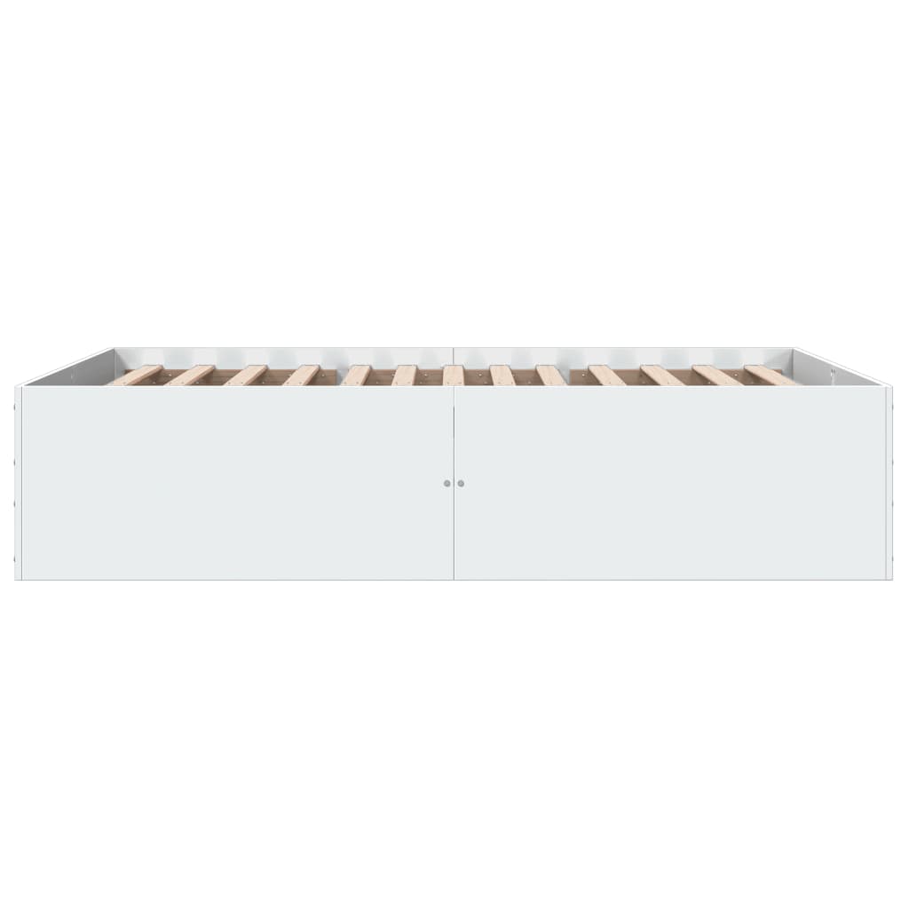 Bed Frame without Mattress 120x200 cm Height 45 cm White