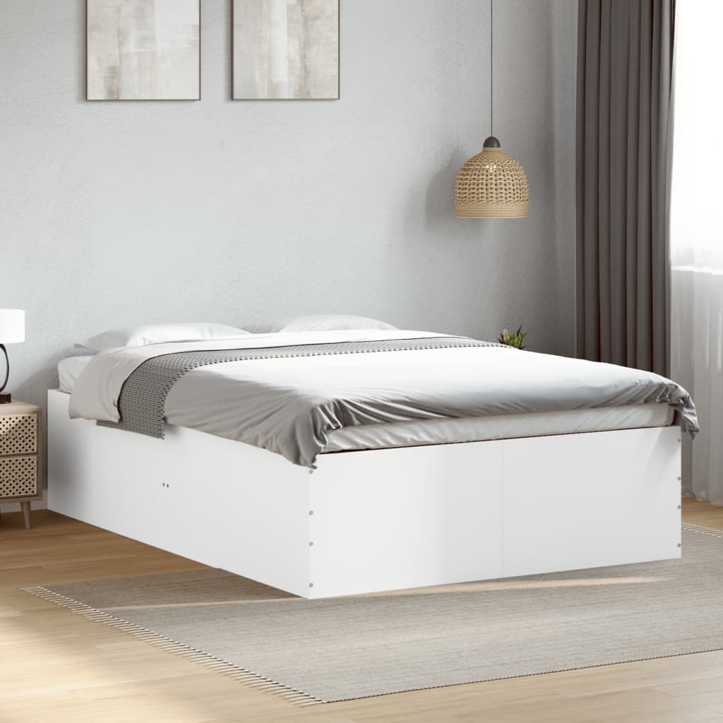 Bed Frame without Mattress 120x200 cm Height 45 cm White