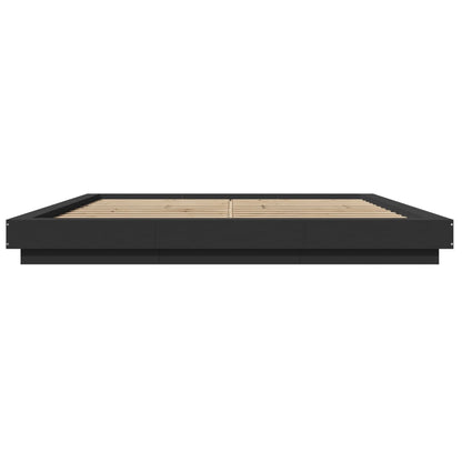 vidaXL Bed Frame with LED Lights without Mattress Black 180x200cm 5