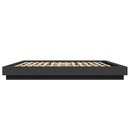 vidaXL Bed Frame with LED Lights without Mattress Black 180x200cm 6