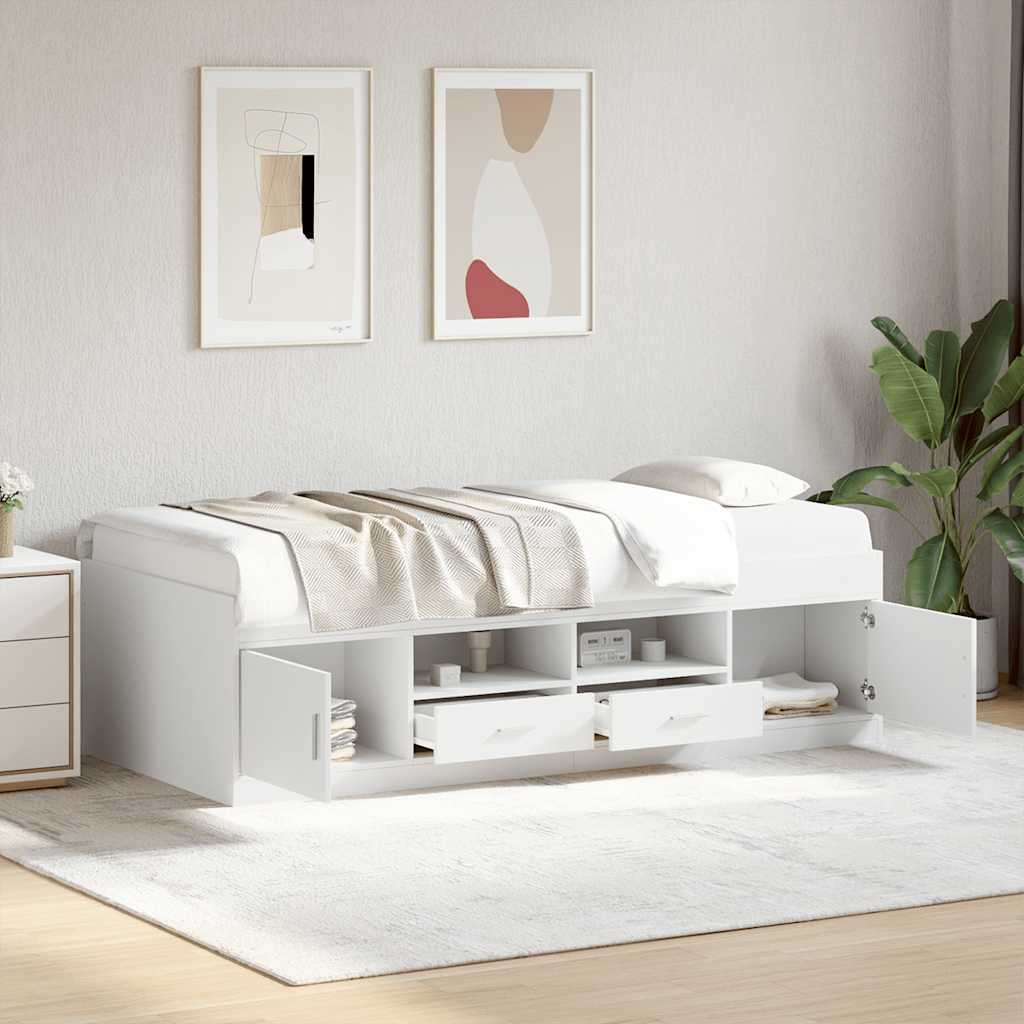 vidaXL Daybed with Drawers without Mattress Length 200 cm