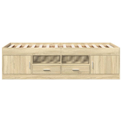 vidaXL Daybed with Drawers without Mattress Sonoma Oak 100x200 cm 4