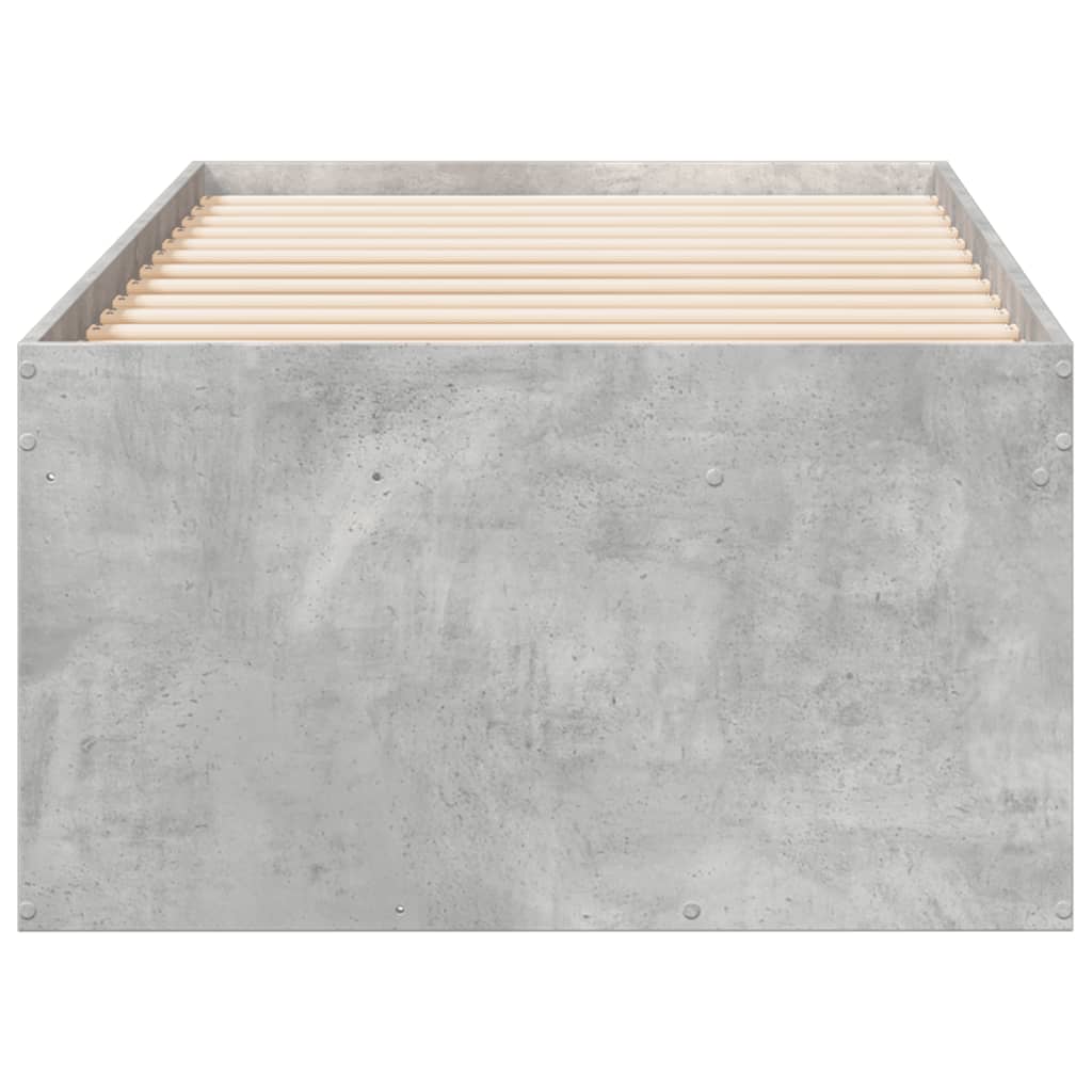 vidaXL Daybed with Drawers without Mattress Concrete Grey 100x200 cm 5