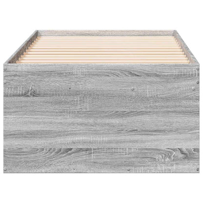 vidaXL Daybed with Drawers without Mattress Grey Sonoma 100x200 cm 5