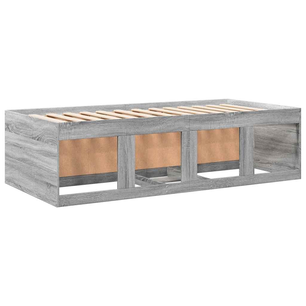 vidaXL Daybed with Drawers without Mattress Grey Sonoma 100x200 cm 6