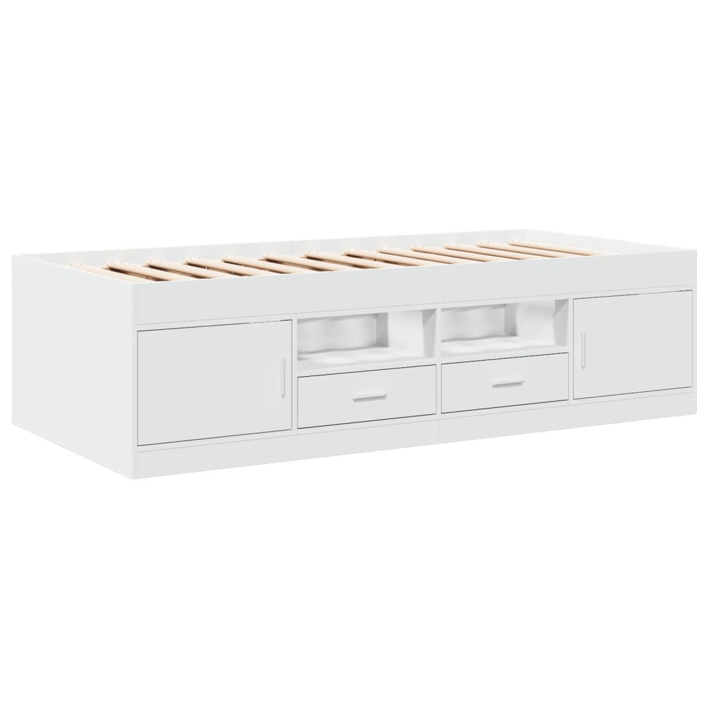 vidaXL Daybed with Drawers without Mattress White 90x200 cm 3