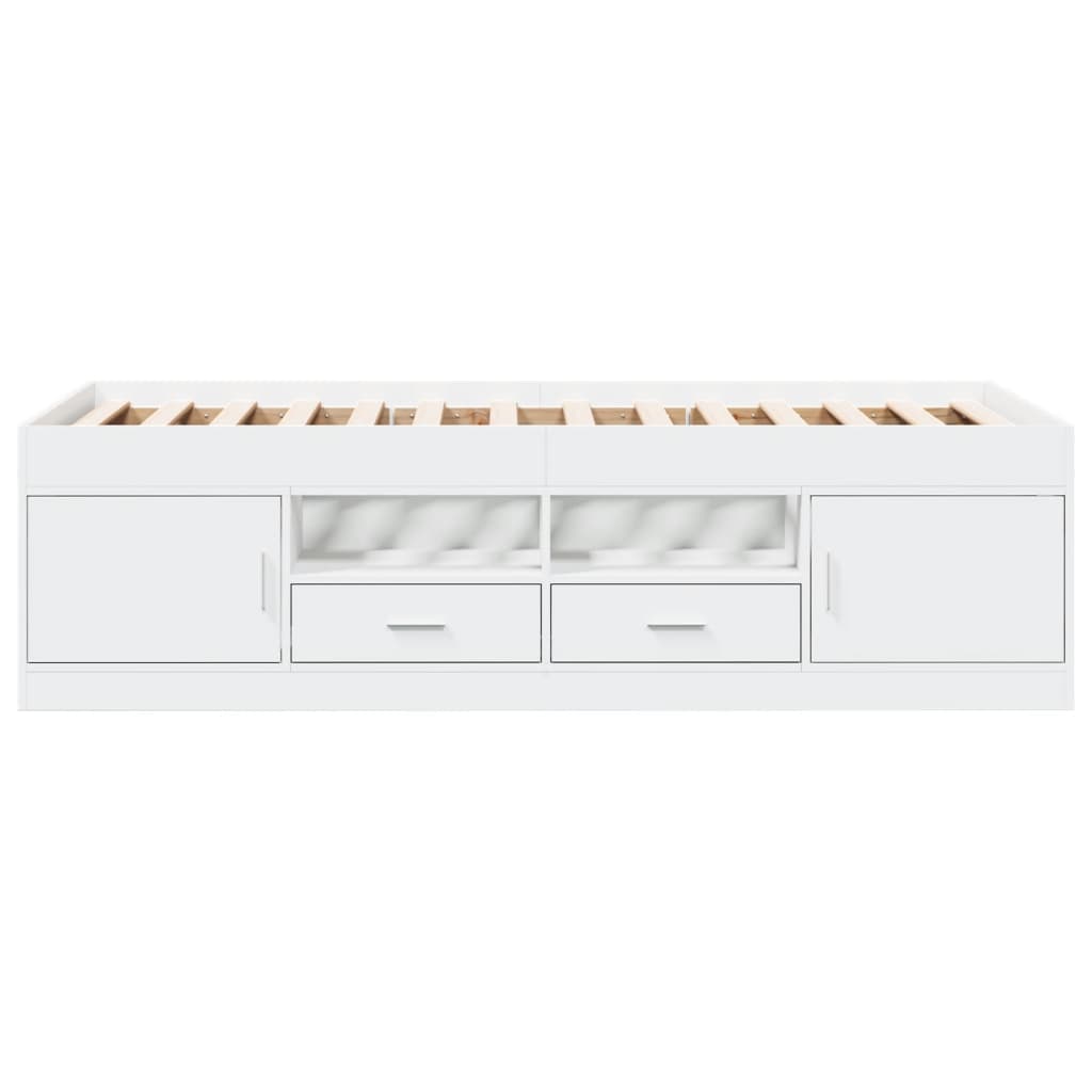 vidaXL Daybed with Drawers without Mattress White 90x200 cm 4