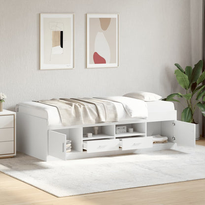 vidaXL Daybed with Drawers without Mattress White 90x200 cm 1