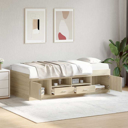 vidaXL Daybed with Drawers without Mattress Length 200 cm