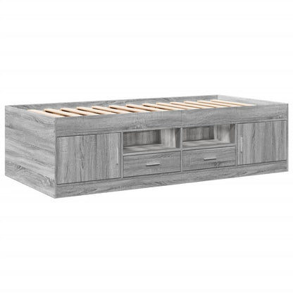 Daybed with Drawers without Mattress Length 200 cm Grey sonoma 90 cm