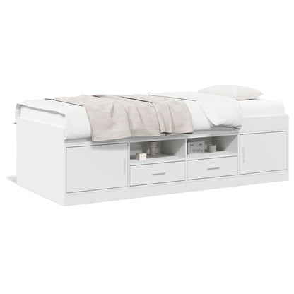 vidaXL Daybed with Drawers without Mattress White 90x190 cm Single 2