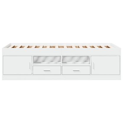 vidaXL Daybed with Drawers without Mattress White 90x190 cm Single 4