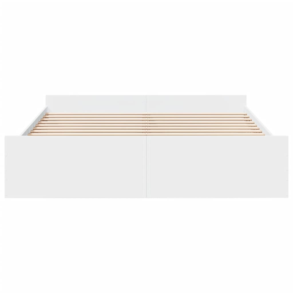 vidaXL Bed Frame with Drawers without Mattress White 180x200 cm Super King 4